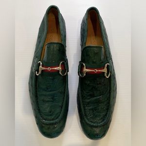 Green Gucci Loafers
